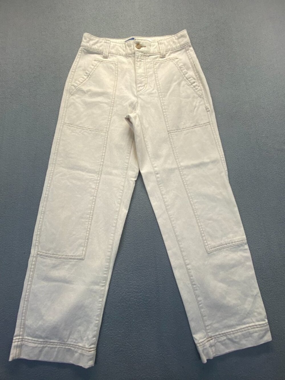 Old  Navy Extra high Rise Wide Leg  Pockets  jeans  Women's  Size  4,Ivory
